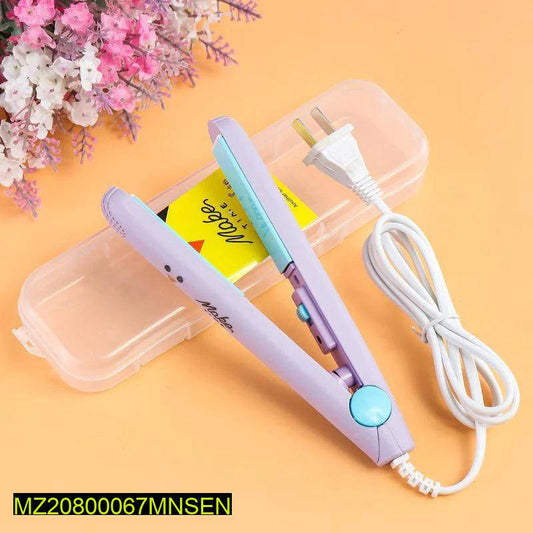 Mini Hair Straightener Pink Tourmaline Ceramic Portable