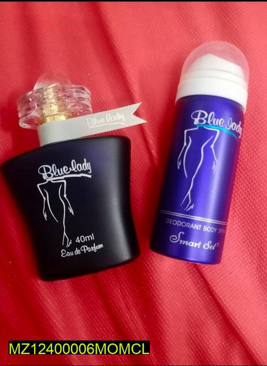 : Blue Lady Perfume &amp; Body Spray 40ml Combo for Women