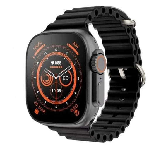 Rechargeable Smart Watch T900 Black Metal Silicone